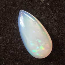 Natural Ethiopian opal 31x15mm pear cabochon 19.85 cts natural opal full of fire for jewelry making